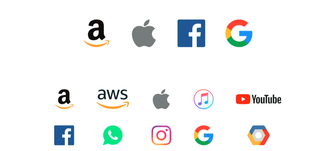 Ecosystem of brands changing the landscape including Apple, Amazon, Facebook and Google